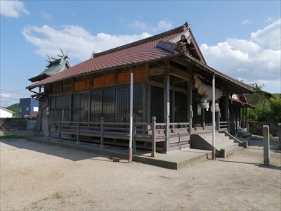 島根県大田市の迩幣姫神社・拝殿と本殿