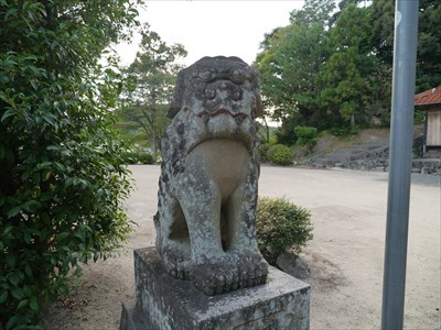 野井神社の狛犬・吽・座型