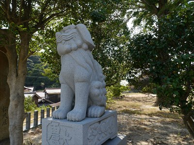 五十猛神社の狛犬・吽