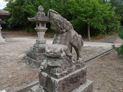 佐比賣山神社・狛犬・阿