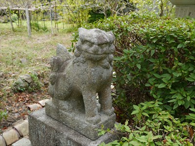 山邊八代姫命神社の狛犬・吽