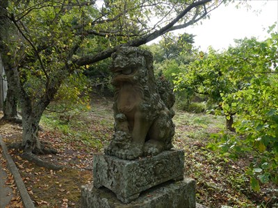 刺鹿神社の狛犬・阿