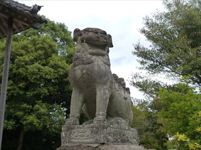 静間神社の狛犬・阿