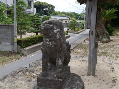 静間神社の狛犬・吽