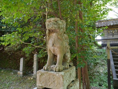 櫛色天蘿箇彦命神社の狛犬・阿・座像