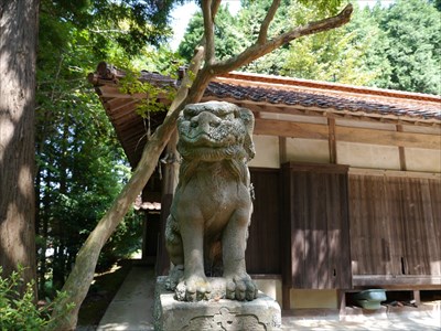 櫛色天蘿箇彦命神社の狛犬・吽・座像