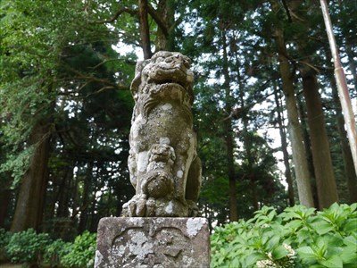 大麻山神社の狛犬・阿・座像
