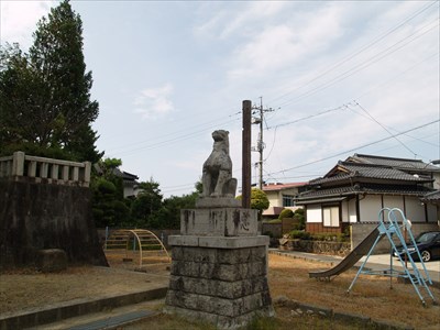 浜田護国神社の狛犬・阿・座像