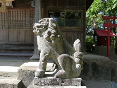 浜田市松原町の厳島神社の狛犬・阿
