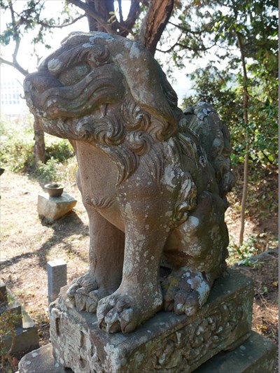 浅井神社の狛犬・吽