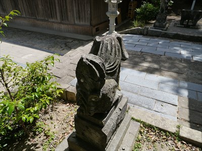 長澤神社の狛犬・阿