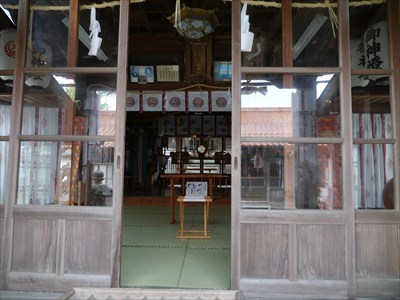 櫛代賀姫神社・拝殿内部