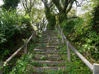 Stairs leading to Yamabuki Castle